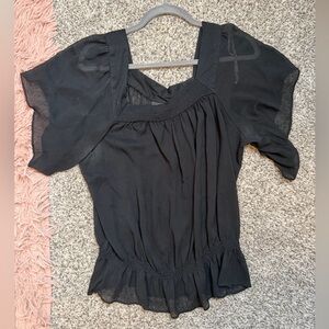 Massimo Black Sheer Blouse